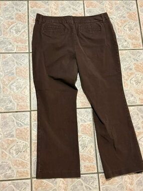 St. John's Bay Dark Brown Straight-Leg Pants